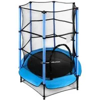 HyperMotion Gartentrampolin Heimtrampolin 140 cm mit Schutznetz, für Kinder von 3-6 Jahren, Ø 25 cm
