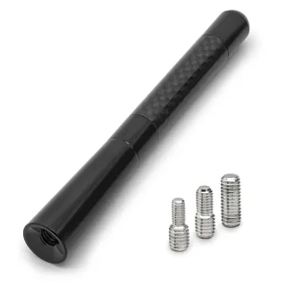 Premium Carbon Design 12cm Kurzstab Stab Antenne Auto Radio für viele Fahrzeuge