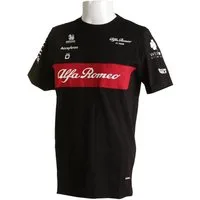CODE-ZERO T-Shirt T-Shirt Alfa Romeo F1 Team Herren Schwarz Gr. S Formula 1 Racing Edition Rundhals Kurzarm Shirt Baumwollmischung Print