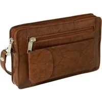 DrachenLeder Handgelenktasche OTJ502X DrachenLeder Handgelenktasche farbig (Handgelenktasche), Handgelenktasche Leder, tan, braun ca. 20cm x ca. 12cm