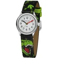 Jacques Farel Quarzuhr HCC Kinder Armbanduhr Textilband, analog deutlich Kinderuhr Schulanfang Geschenkidee Ø 26 mm
