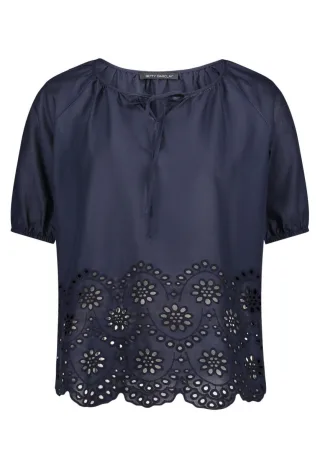Betty Barclay - Bluse mit Stickerei blau - Gr. - 42