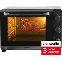 Hanseatic Kleinküche HMO466BKB mit XXL 46-L-Garraum, inkl. 3 Jahre Herstellergarantie