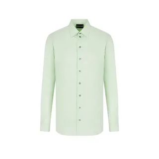 Emporio Armani EA7 - Hemd für Herren, Leinen (Grün)