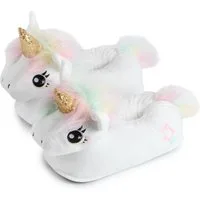 Corimori Tier Pantoffeln für Erwachsene Einheitsgröße 34-44 Plüsch Hausschuhe (Packung, Geschenk) EU Einheitsgröße 34-44, Mia das Einhorn, für Kinder und Erwachsene