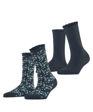 ESPRIT socks & tights - Esprit Flower Meadow 2-Pack Damen marine - Gr. - 40.5