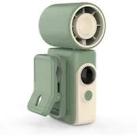 Minicloss Handventilator Tragbarer Handventilator, Ventilator Aufladbar mit Rotierbarem Clip, Akku USB-Tischventilator mit LED-Digitalanzeige, 4-stufig