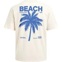 Neverless Oversize-Shirt Herren T-Shirt - Beach Club Palme - Oversized Relaxed Fit Sommer mit Print