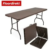 Floordirekt Klapptisch Gartentisch Miyako klappbar 183x75 cm wetterfest faltbar Tragegriff, belastbar bis 150 kg für Garten, Terrasse & Events