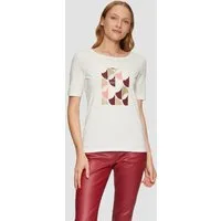 s.Oliver Kurzarmshirt T-Shirt T-Shirt mit Frontprint im Slim Fit