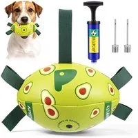 BlingBin Tierball Hunde Fußball Spielzeug Kauspielzeug Hundespielzeug Ball PU Leder, PU-Leder, 1 Stück (1-tlg) für kleine,mittelgroße und große Rassen,Outdoor,Indoor,Rasen,Schwimmen