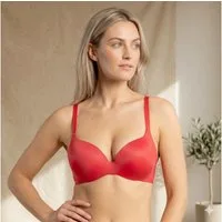 Royal Lounge Intimates T-Shirt-BH Royal Fit Komplett Nahtlos, gepolsterte Bügel. Scarlet Red