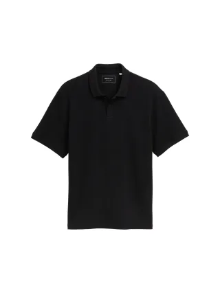 Denim Tom Tailor - Relaxed Fit Poloshirt black - Gr. - S