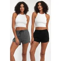 COMEOR Sporthose Kurze Hose Damen Sportshorts Laufshorts Sommer Hosen Trainingshose (2-tlg)