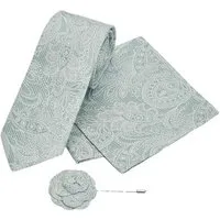 Next Krawatte Paisley-Krawatte, Einstecktuch und Krawattennadel (3-St)