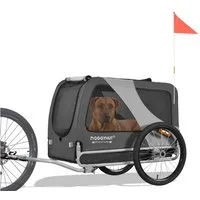 TIGGO Fahrradhundeanhänger DOGGYHUT® Hundefahrradanhänger Hundeanhänger Fahrradanhänger, Geeignet für große Hunde - Maximale Schulterhöhe des Hundes: 60 cm
