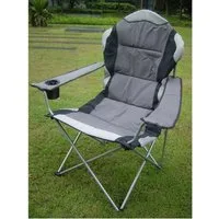 Jürgen Westerholt GmbH Campingstuhl Falt-Armlehnstuhl "DELUXE" Regiestuhl Faltstuhl Angeln Camping (mit Getränkedosenhalter, 1 St), extra hohe Rückenlehne für hohen Sitzkomfort - gepolstert