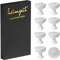 heimzeit Möbelgriff heimzeit Möbelknöpfe Urban - 8 Stück (Set), für Schubladen, Türen und Kommoden, inkl. Schraube