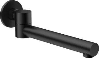 Neuesbad Serie 310 Rund FOLDING Wand Auslauf, Schwarz, 245mm (SWIVEL Auslauf) NB1DENACN87K1