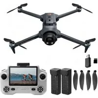 Goldstern-Tech RC-Quadrocopter (GPS Drohne mit Live-Display-Controller, 180° verstellbare Kamera, Hindernis- & Bodensensor), Optical Flow, automatischer Rückkehr & Airdrop-Modul