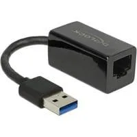 USB 3.2 Gen 1 Adapter, USB-A Stecker > RJ-45 Buchse schwarz, 13cm, Gigabit LAN