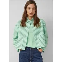 s.Oliver Langarmbluse Bluse Verkürzte Popeline-Bluse im Relaxed Fit