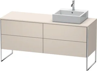 Duravit XSquare Konsolenwaschtischunterbau bodenstehend Taupe Supermatt 1600x548x778 mm - XS4924R838 XS4924R8383