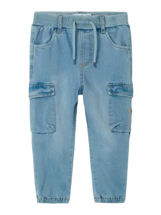 NAME IT - NMMBEN BAGGY R CARGO JEANS 9770-YT NOOS Medium Blue Denim - Gr. - 110