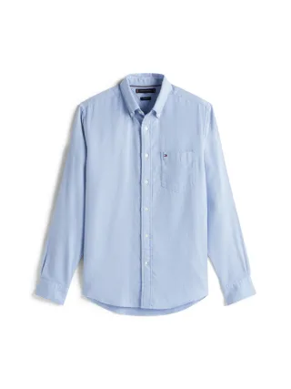 Tommy Hilfiger - Regular Fit Hemd aus gebürstetem Flanell blau - Gr. - M