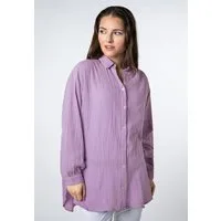 SUBLEVEL Langarmbluse Damen Musselinbluse langarm mit Kentkragen Oversizebluse aus Baumwolle