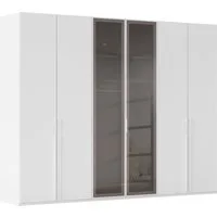 rauch Drehtürenschrank Schrank Garderobe SKAT SHINE Breiten 151/201/251/301cm, Höhe 223/235cm (3 verschiedene Ausstattungen BASIC/CLASSIC/PREMIUM (inkl. SOFT-CLOSE) edle Schrankfront mittig hochwertige Glasrahmentüren MADE IN GERMANY