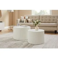 SalesFever Couchtisch New Orleans stilvoller Couchtisch (Set, 2-St), mit umlaufender Rillenstruktur