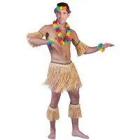 Funny Fashion Kostüm Hawaii Kostüm Set Natur 5-tlg.