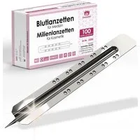 Kosmetex Rasierklingen 100x Einweglanzette, Lanzette, sterile Kosmetex Blutlanzette