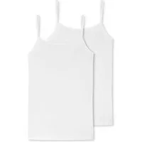 Schiesser Spaghettitop 95/5 (2er Pack) schmale Träger, Single-Jersey Qualität, Cotton-Mix