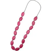 COLLEZIONE ALESSANDRO Lange Kette Charu, flache Holzperlen