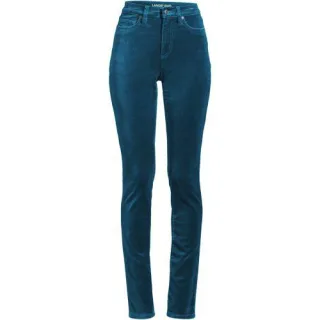 Slim Fit Samthose High Waist, Damen,  Grün, Baumwoll-Mischung, by Lands' End