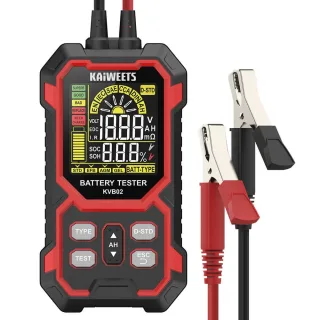 EU US Direct KAIWEETS KVB02 Car Battery Tester 12V 24V Load Tester with 2.68 Inch LCD Accurate Results Reverse Polarity