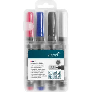 Pica Classic Permanent Marker 1-4mm, Mix 4 Stück - 520/04