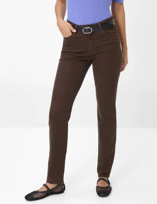 Brax Damen Five-Pocket-Hose Style SHAKIRA DARK CHOCOLATE, dunkelbraun, Gr. 34