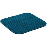 Gözze Badematte Berlin, Höhe 7 mm, rutschhemmend beschichtet, fußbodenheizungsgeeignet, Polyester, rechteckig, Badteppich, Uni Farben, Cord Optik, waschbar