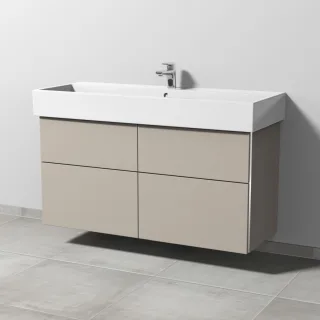 Sanipa 3way Waschtischunterbau zu Duravit Vero Air Waschtisch mit 4 Auszügen, Kaschmir-Matt BP4361U