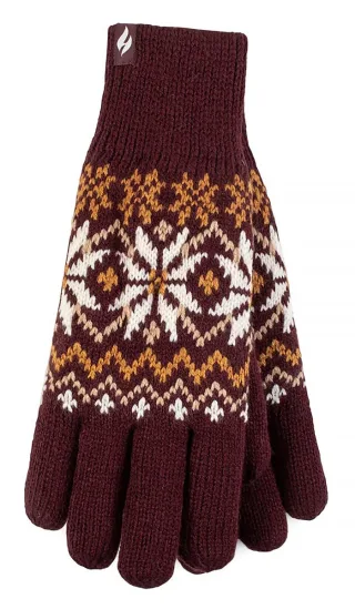 Heat Holders - Ladies Soft Thermal Gloves - Wein