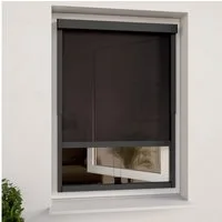 Rollo Außenrollo ohne Bohren (Grau, Transparent) für Fenster CLIP & SHADE, CLIP & SHADE