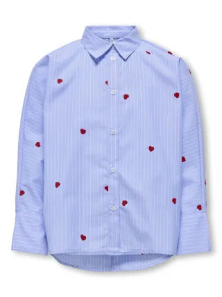 KIDS ONLY - KOGNEW LINAGRACE LS ST.EMB SHRT WVN NOOS Moonlight Blue - Gr. - 146