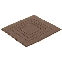 Vossen Badematte Feeling, Höhe 10 mm, beidseitig nutzbar, fußbodenheizungsgeeignet, Baumwolle, quadratisch, Badteppich, Uni-Farben, mit Bordüre, Hoch-Tief Effekt, reine Baumwolle