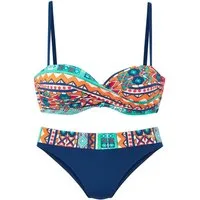 Buffalo Bügel-Bandeau-Bikini mit farbenfrohen Design