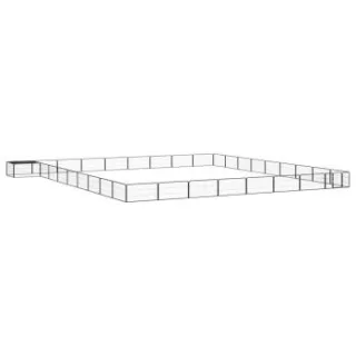 VidaXL Hunde Laufstall / Freilaufgehege mit Unterstand 9 m, 9 m, 50 cm