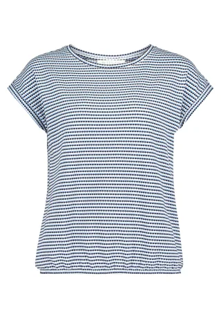 Betty & Co - Casual-Shirt Dunkelblau/Weiß - Gr. - XL