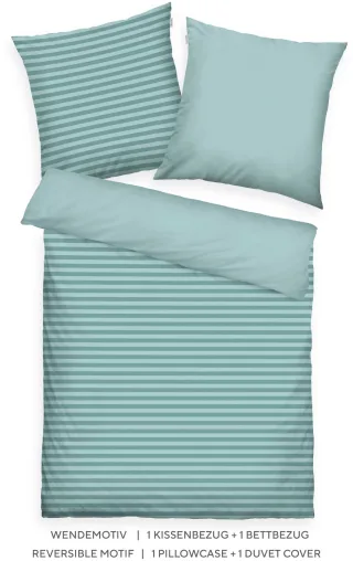 TOM TAILOR HOME Bettwäsche "MEDIUM STRIPES in Gr. 135x200cm, 155x220cm oder 200x220cm" 2 Stk. new bedroom, mit farbigem Markenreißverschluss